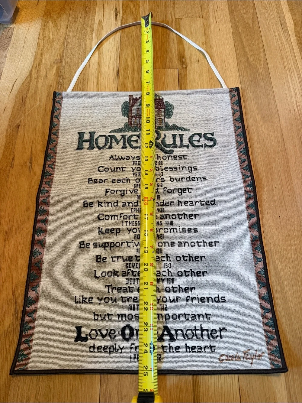 EUC Home Rules Wall Hanging with Bible verses